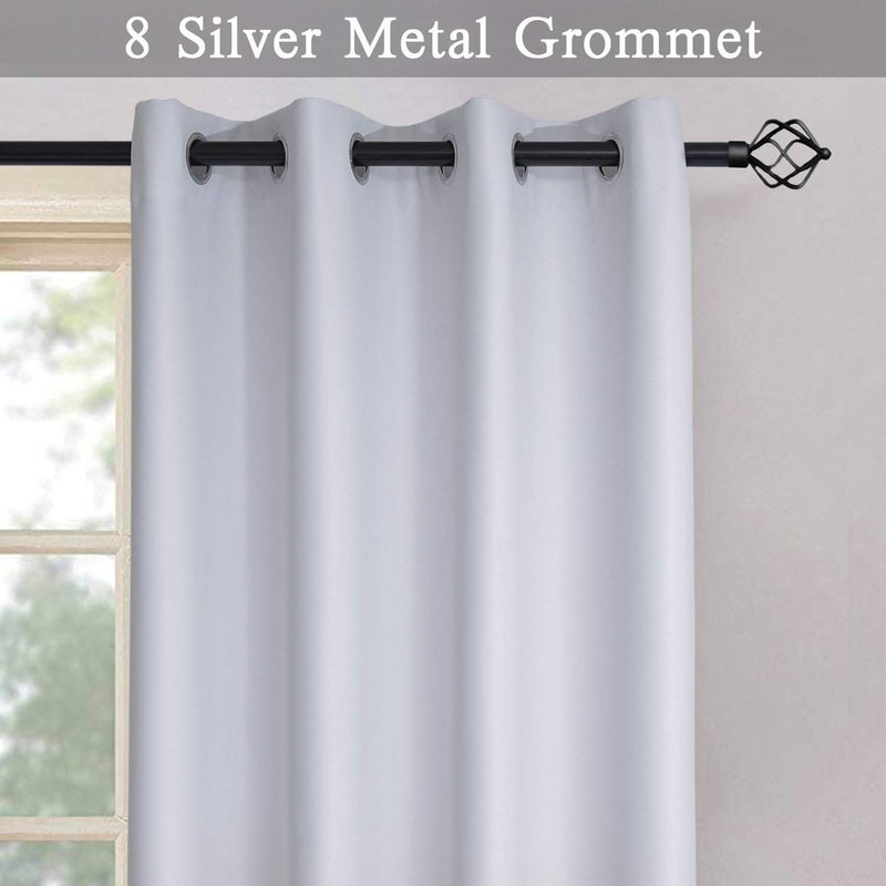 SimpleHome Gradient Color Ombre Room Darkening Curtains Blackout Purple Thermal Insulated Eyelet Top Panels Grommet Window Drapes for Living Room/Bedroom, Purple,52x84 inches - Image 3